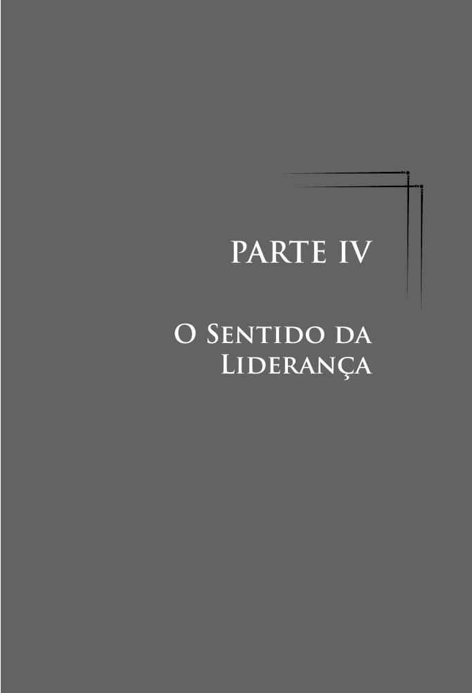 Abertura da parte O Sentido da Liderança, do ebook.